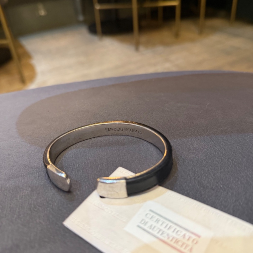 Vintage Armani Leather Cuff